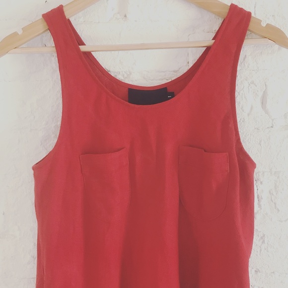 No. 6 Store Red Linen Dress - Picture 2 of 5